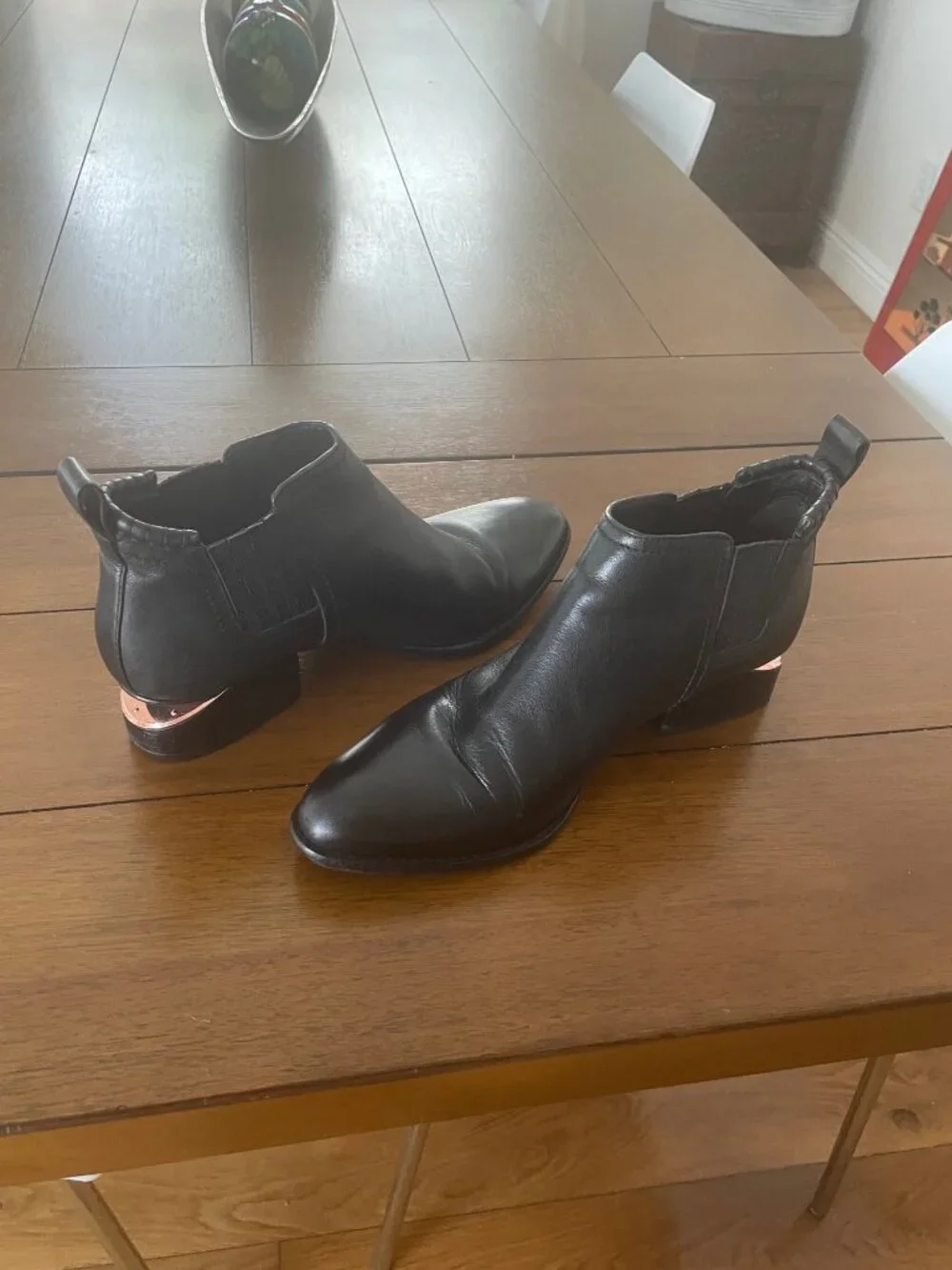 Alexander Wang Chic Kori Black Leather Ankle Boot Size 8